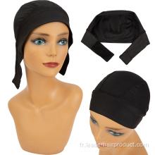 Bonnet de perruque Headbang dôme net de perruque de dentelle de Velcro